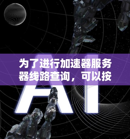 为了进行加速器服务器线路查询,可以按照以下步骤进行