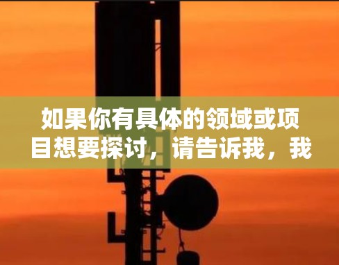 如果你有具体的领域或项目想要探讨,请告诉我,我会尽力为你提供相关信息