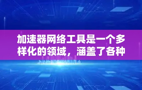 加速器网络工具是一个多样化的领域,涵盖了各种类型和应用,以满足不同的网络性能需求。以下是对加速器网络工具的详细分类和总结